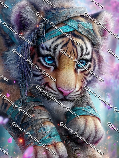 Der Geist des Tigers by Elly_A.I. 75x100 230 Farben