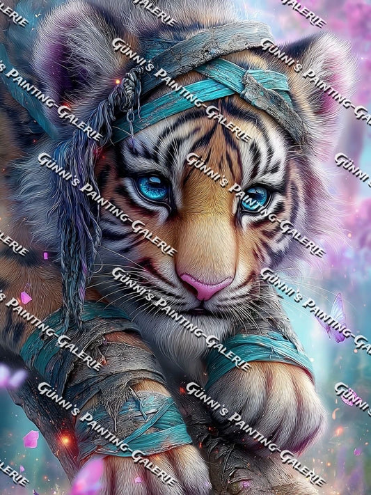 Der Geist des Tigers by Elly_A.I. 75x100 230 Farben
