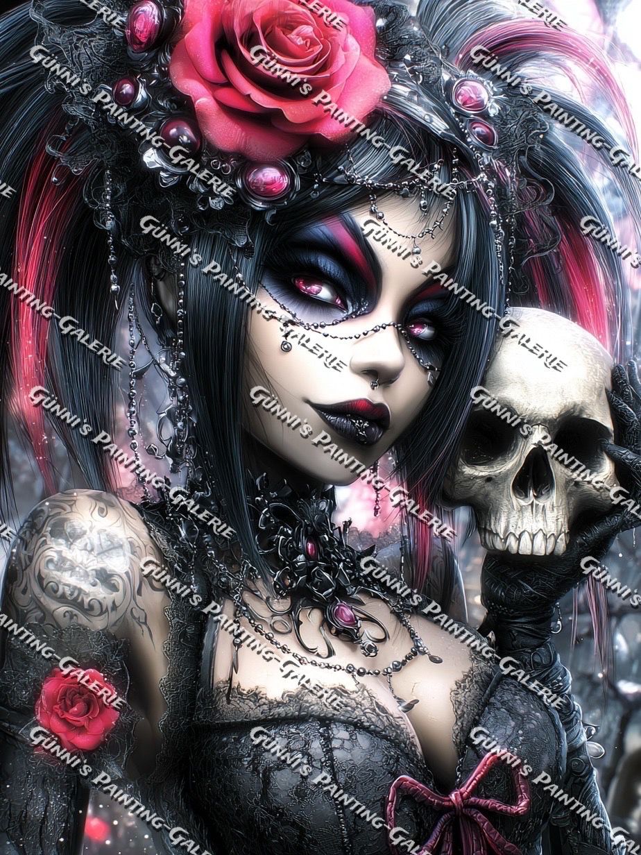 Die Königin der Schatten by illumaris KI_Art 75x100 205 Farben