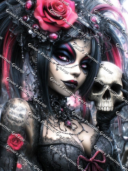 Die Königin der Schatten by illumaris KI_Art 75x100 205 Farben