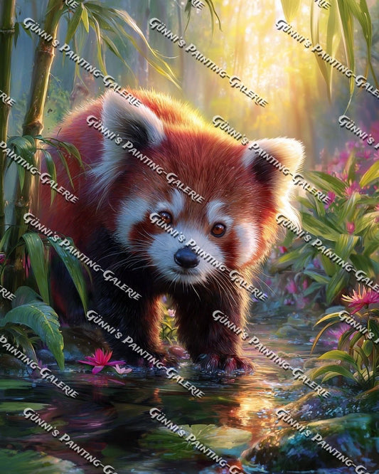 Im goldenen Bambuslicht by Elly_A.I. 80x100 280 Farben