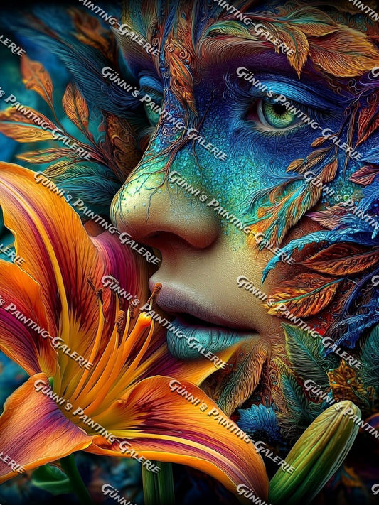 Flüsternde Blüte by QN 75x100 320 Farben