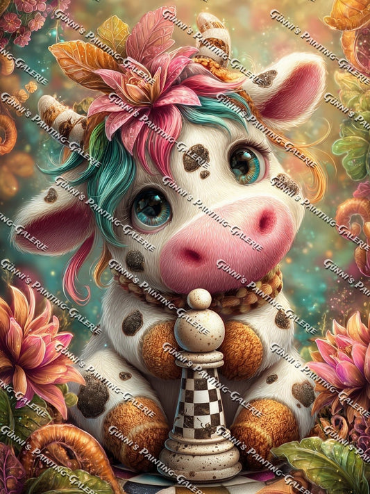 Blütenmuh im Zauberland by Sweet_Loco_AI 75x100 285 Farben