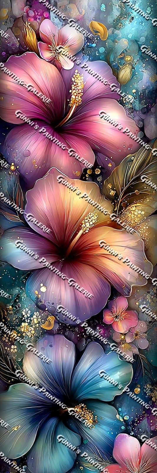 Zarte Hibiskus-Träume by Andy‘s_AI_Art 40x120 300 Farben