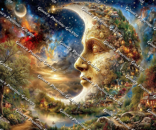 Die Welt im Mondlicht by QN 100x120 300 Farben