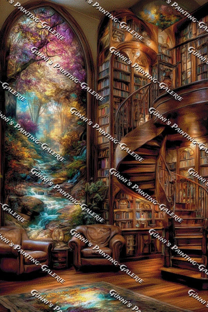 Bibliothek der Träume by QN 80x120 305 Farben