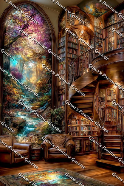 Bibliothek der Träume by QN 80x120 305 Farben