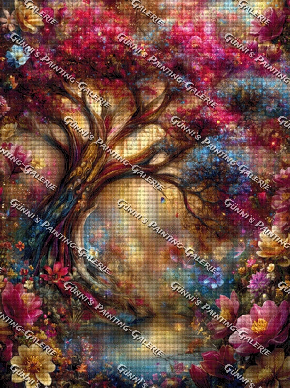 Der Baum der leuchtenden Träume by QN 90x120 300 Farben