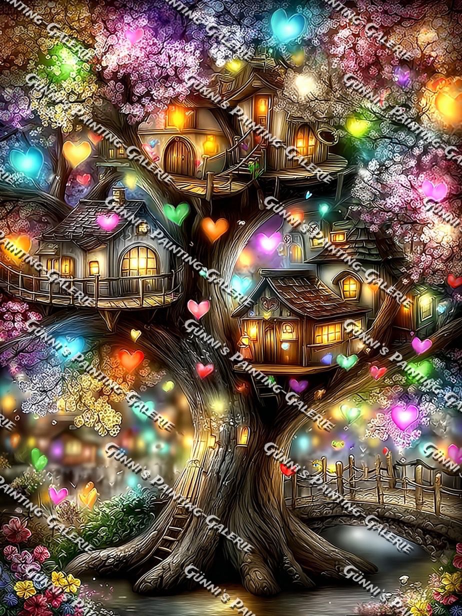 Herzbaum der Träume by Andy‘s_AI_Art 75x100 285 Farben