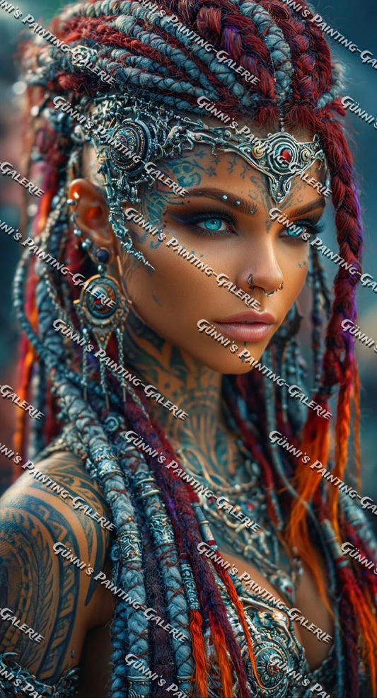 Hüterin der Zeichen by Elly_A.I. 65x120 245 Farben