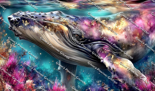 Buckelwal der leuchtenden Tiefe by Andy‘s_AI_Art 120x70 300 Farben