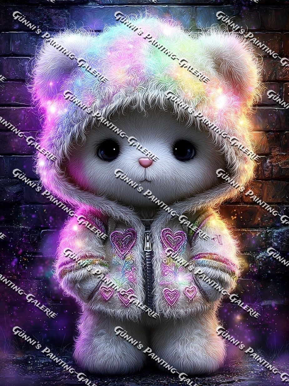 Herzpfötchen II by illumaris KI_Art 75x100 235 Farben