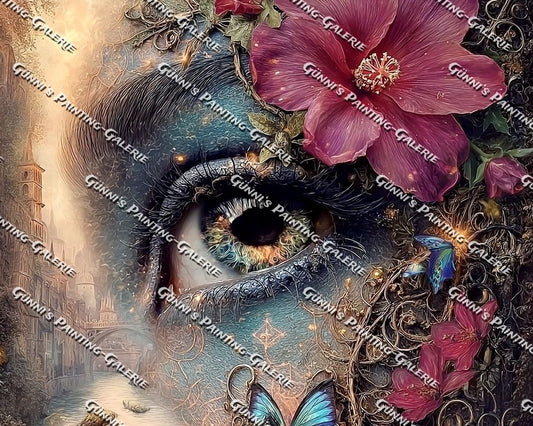 Das träumende Auge by Andastra_DP 100x80 250 Farben