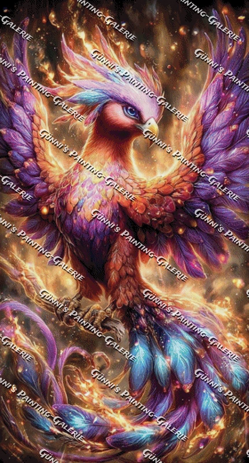 Flammenphönix by illumaris KI_Art 70x130 300 Farben