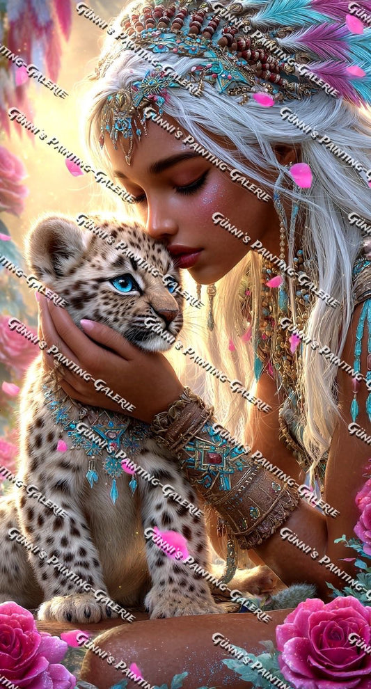 Zwischen Anmut und Wildnis by Elly_A.I. 70x130 285 Farben