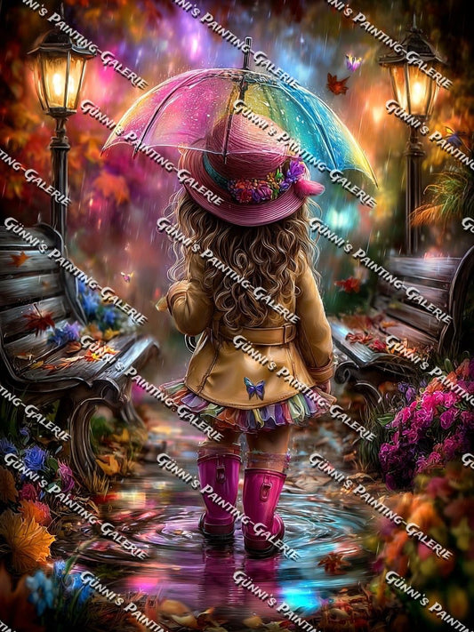 Tanz im Regenbogenregen by illumaris KI_Art 90x120 320 Farben