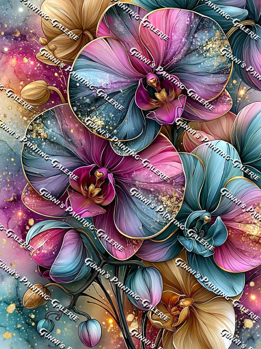 Tanz der Orchideen by Andy‘s_AI_Art 75x100 320 Farben