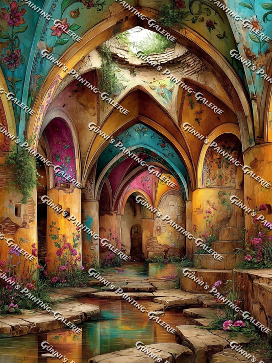 Die vergessenen Hallen der Blüten by QN 75x100 280 Farben