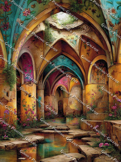 Die vergessenen Hallen der Blüten by QN 75x100 280 Farben