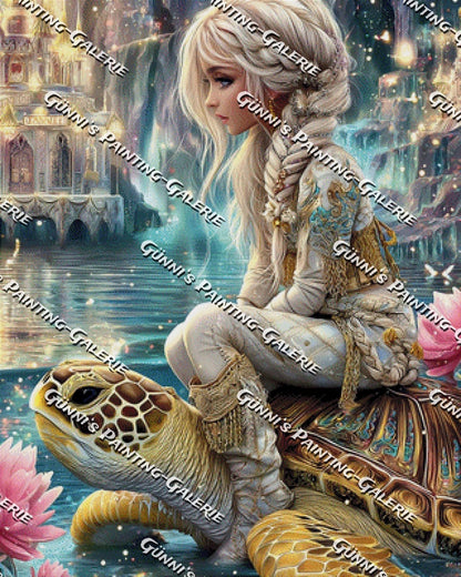 Das Mädchen aus dem Kristallreich by Elly_A.I. 80x100 285 Farben