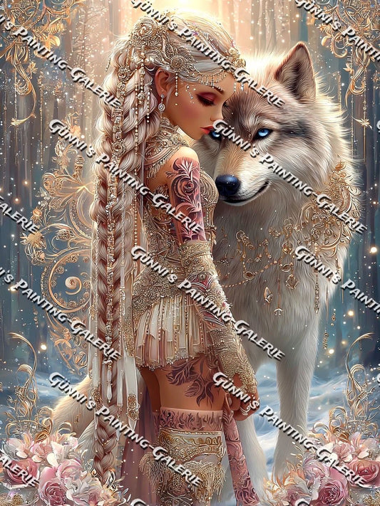 Mondlicht & Wolfseele by Elly_A.I. 90x120 215 Farben