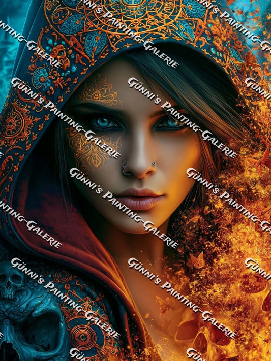 Die Tochter des Feuers by QN 90x120 220 Farben
