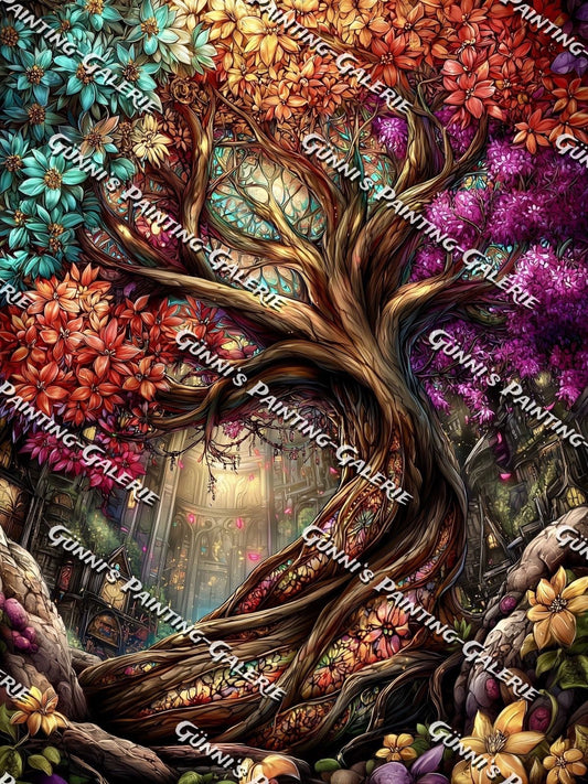 Der Baum der Ewigkeit by Sweet_Loco_AI 75x100 315 Farben