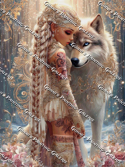 Mondlicht & Wolfseele by Elly_A.I. 90x120 215 Farben