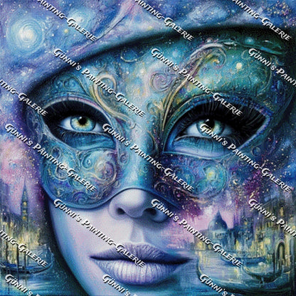 Galaxie hinter der Maske by Andastra_DP 90x90 200 Farben
