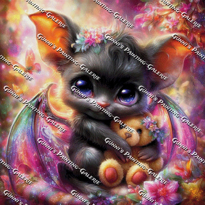 Die kleine Sternenfledermaus by illumaris KI_Art 90x90 290 Farben