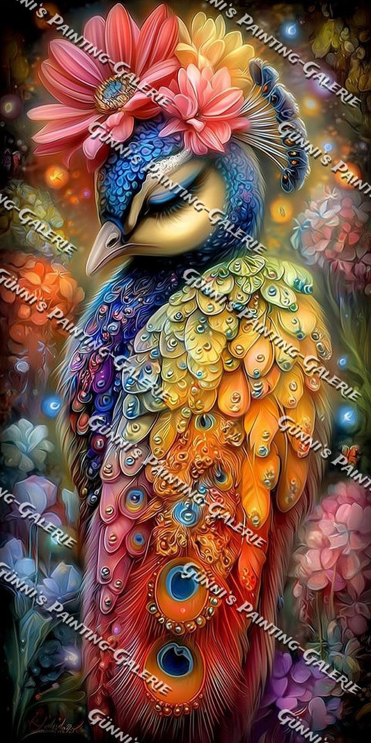 Die Pfauenkönigin by QN 60x120 320 Farben