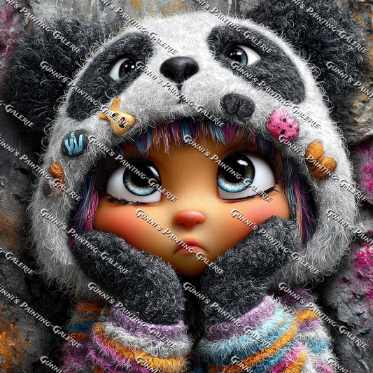 Ein Herz im Panda-Pelz by QN 90x90 255 Farben