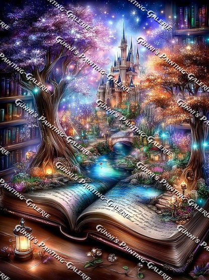 Die Bibliothek der Träume by illumaris KI_Art 90x120 320 Farben