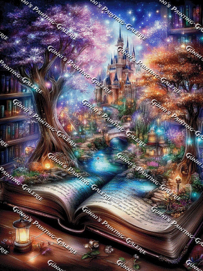 Die Bibliothek der Träume by illumaris KI_Art 90x120 320 Farben