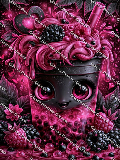 Sweet Pink Bubble Tea by Andy‘s_AI_Art 75x100 110 Farben