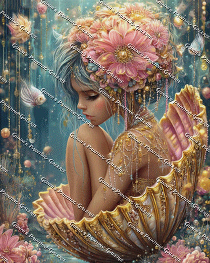 Die Muschelprinzessin by Elly_A.I. 80x100 260 Farben