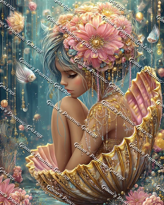 Die Muschelprinzessin by Elly_A.I. 80x100 260 Farben