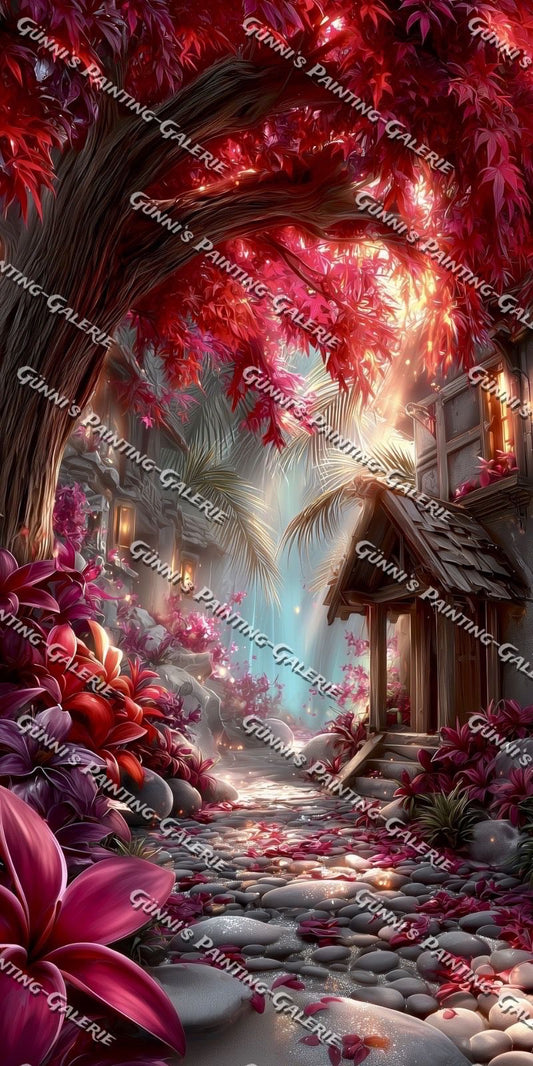 Das Herz des roten Waldes by Sweet_Loco_AI 50x100 220 Farben