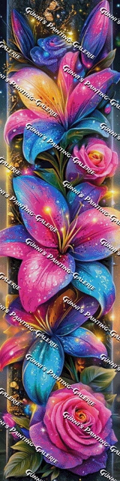 Leuchtende Blüten by Elly_A.I. 40x160 330 Farben