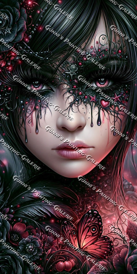 Herz aus Schatten by Sweet_Loco_AI 60x120 190 Farben