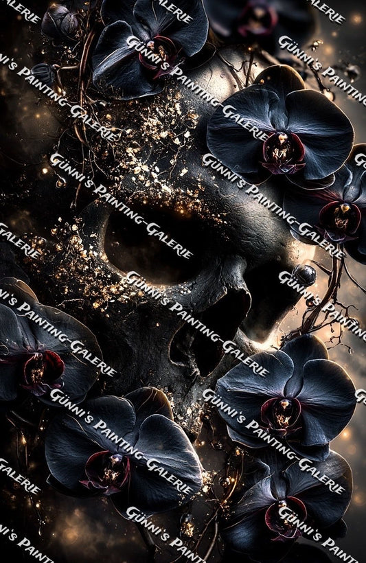 Orchideen der Nacht by Karla 65x100 150 Farben