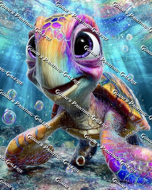 Rainbow Turtle Dream by Andastra_DP 80x100 300 Farben