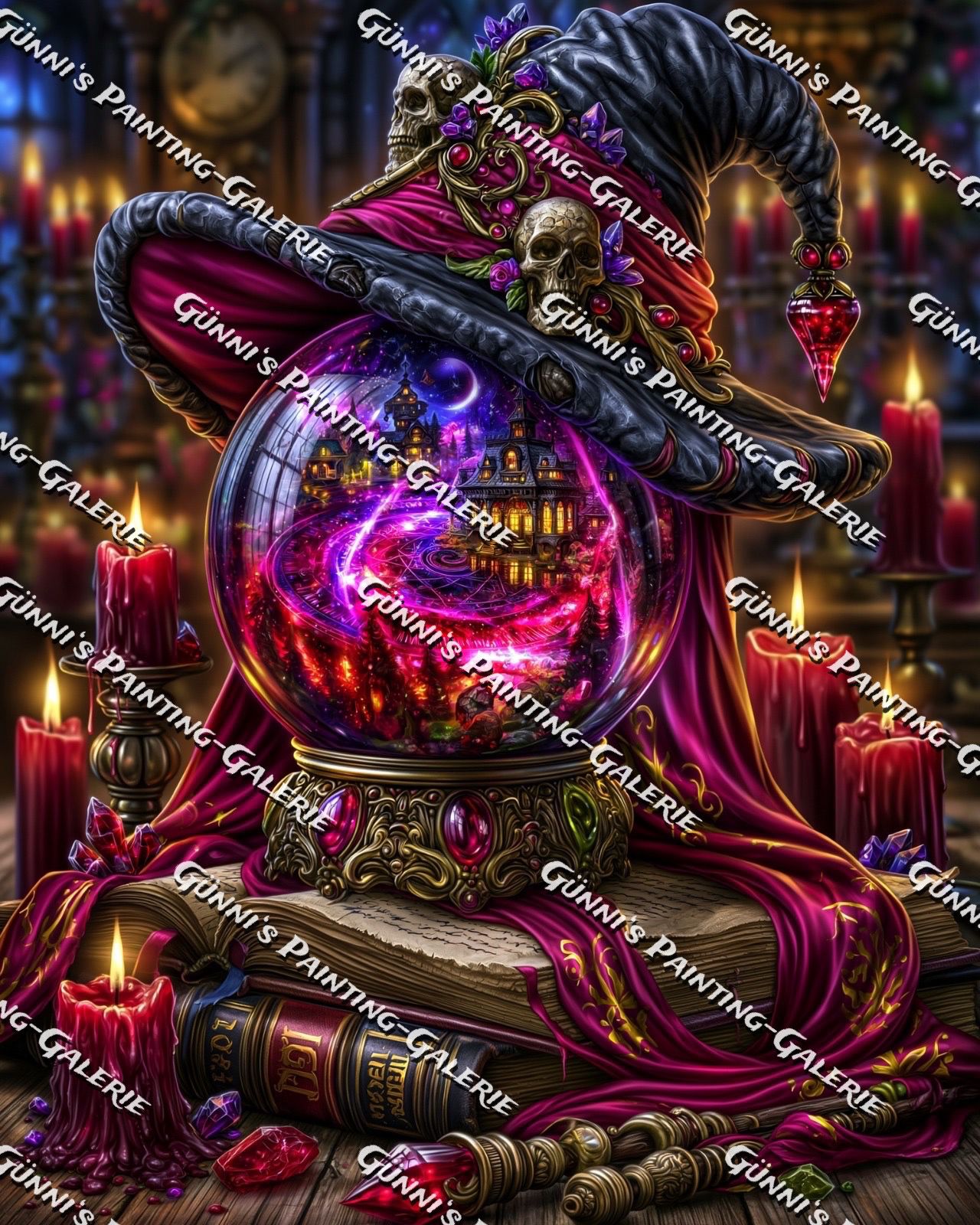 Die Hexenkugel by illumaris KI_Art 80x100 300 Farben
