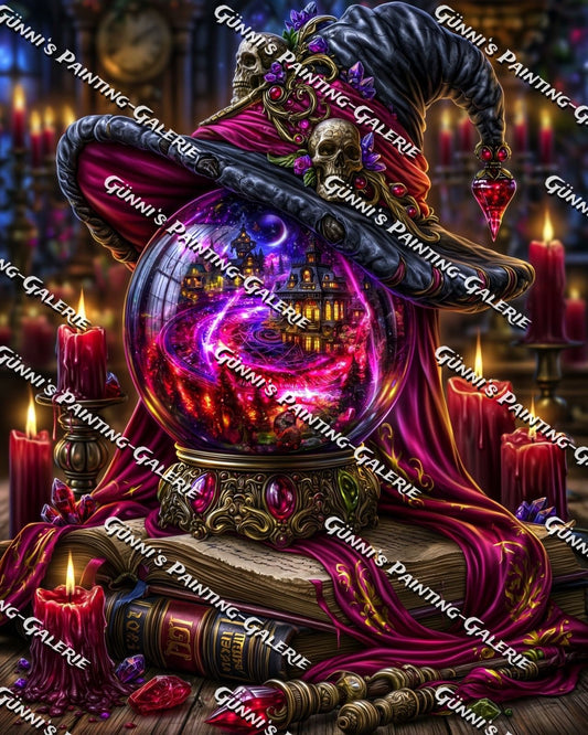 Die Hexenkugel by illumaris KI_Art 80x100 300 Farben