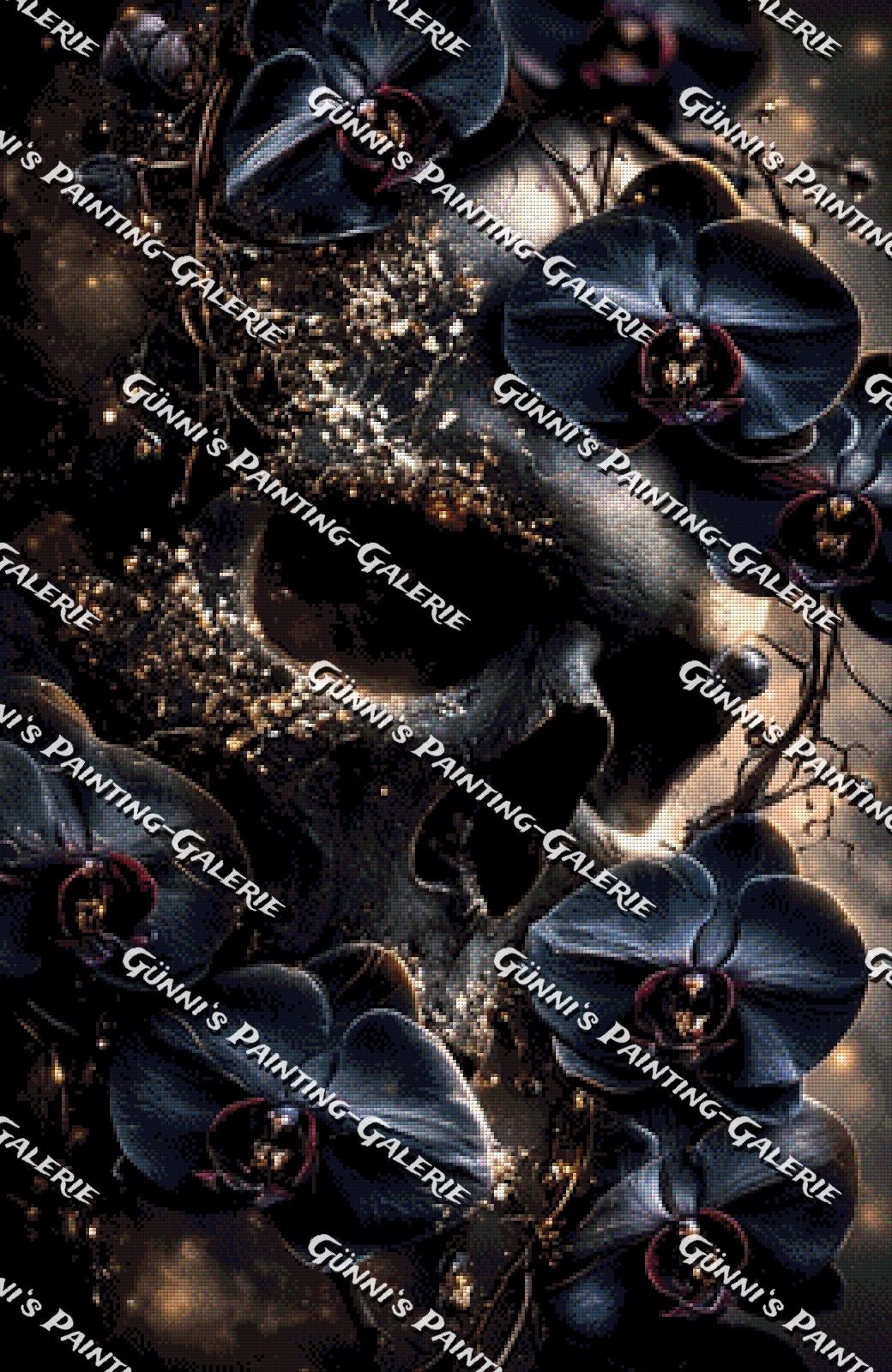 Orchideen der Nacht by Karla 65x100 150 Farben