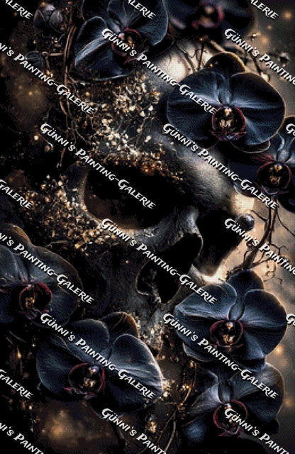 Orchideen der Nacht by Karla 65x100 150 Farben