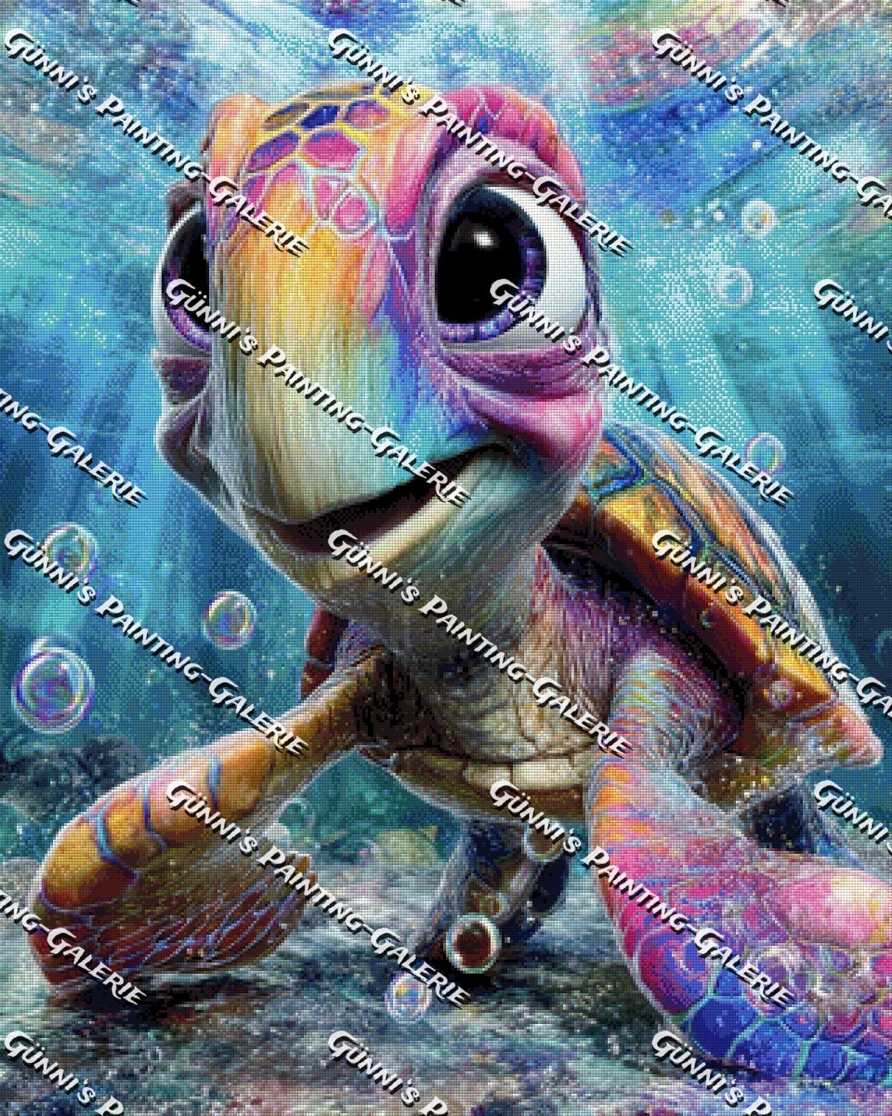 Rainbow Turtle Dream by Andastra_DP 80x100 300 Farben