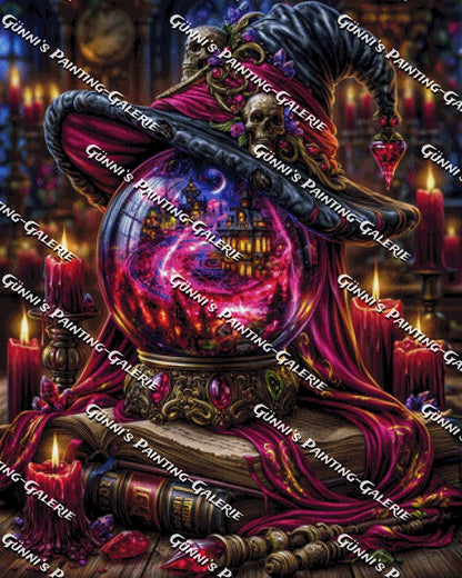Die Hexenkugel by illumaris KI_Art 80x100 300 Farben