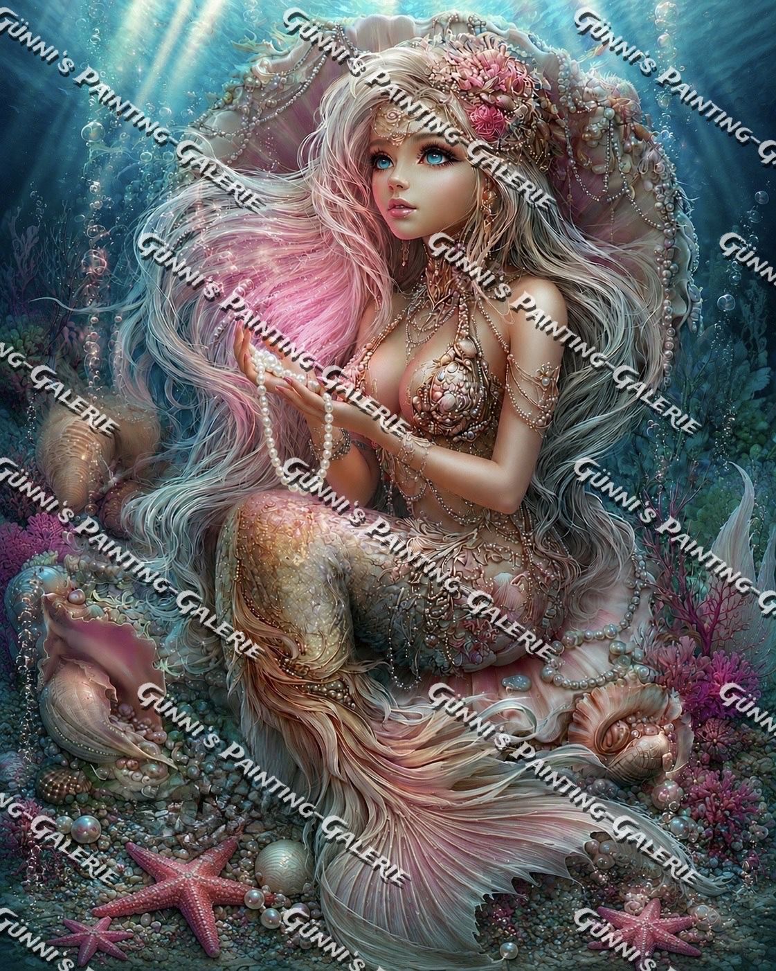 Die Königin des Ozeans by Elly_A.I. 80x100 215 Farben