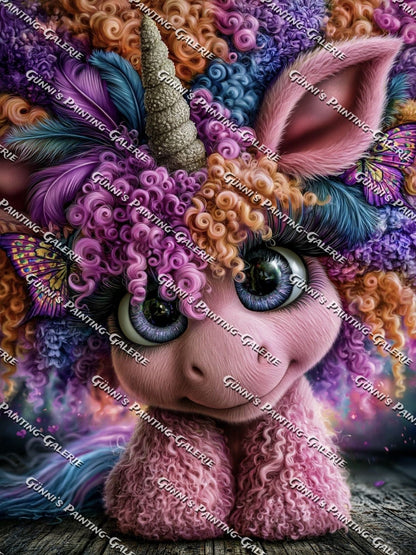 Fluffy Unicorn by QN 75x100 250 Farben